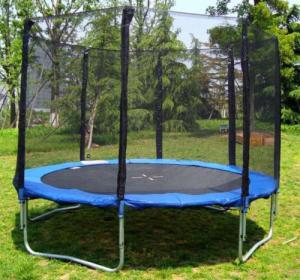 Trampolina ogrodowa vidaXL Trampolina z siatką zabezpieczającą o średnicy 3,7 m 2