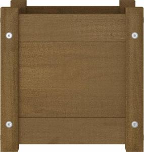 vidaXL Donica ogrodowa, miodowy brąz, 31x31x31 cm, drewno sosnowe 4