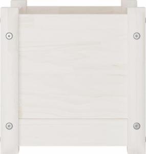 vidaXL vidaXL Donica ogrodowa, biała, 31x31x31 cm, drewno sosnowe 5