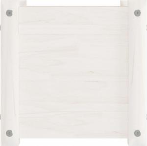 vidaXL vidaXL Donica ogrodowa, biała, 31x31x31 cm, drewno sosnowe 6