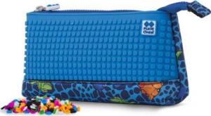 Piórnik PIXIE Neoprenowy Piórnik na Suwak, Kosmetyczka, Saszetka, PIXIE CREW, Dinozaury, Niebieski Panel 2