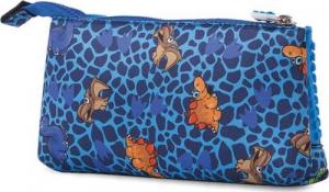 Piórnik PIXIE Neoprenowy Piórnik na Suwak, Kosmetyczka, Saszetka, PIXIE CREW, Dinozaury, Niebieski Panel 8