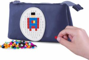 Piórnik PIXIE Neoprenowy Piórnik na Suwak, Kosmetyczka, Saszetka, PIXIE CREW, Granatowy, Panel Świecący w Ciemności 4