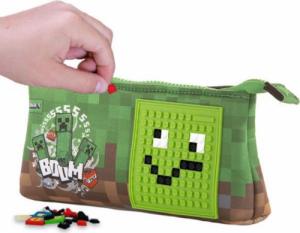 Piórnik PIXIE Neoprenowy Piórnik na Suwak, Kosmetyczka, Saszetka, PIXIE CREW, MINECRAFT 3
