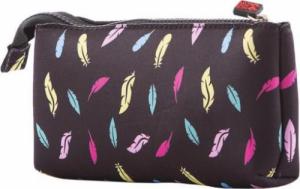 Piórnik PIXIE Neoprenowy Piórnik na Suwak, Kosmetyczka, Saszetka, PIXIE CREW, Piórka, Różowy Panel 4