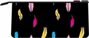 Piórnik PIXIE Neoprenowy Piórnik na Suwak, Kosmetyczka, Saszetka, PIXIE CREW, Piórka, Różowy Panel 5