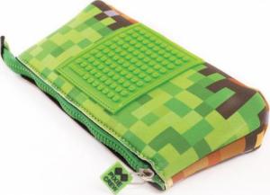 Piórnik PIXIE Neoprenowy Piórnik na Suwak, Kosmetyczka, Saszetka, PIXIE CREW, Zielona Kostka, Zielony Panel 4