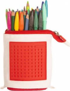 Piórnik PIXIE Pionowy Piórnik na Suwak, PIXIE CREW, Czerwony, Czerwony Panel 7