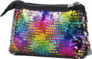 Piórnik PIXIE Piórnik na Suwak, Kosmetyczka, Saszetka, PIXIE CREW, Cekiny, Czarny Panel 4