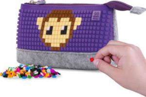 Piórnik PIXIE Piórnik na Suwak, Kosmetyczka, Saszetka, PIXIE CREW, Szary, Fioletowy Panel 3