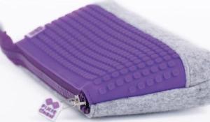 Piórnik PIXIE Piórnik na Suwak, Kosmetyczka, Saszetka, PIXIE CREW, Szary, Fioletowy Panel 6