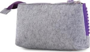 Piórnik PIXIE Piórnik na Suwak, Kosmetyczka, Saszetka, PIXIE CREW, Szary, Fioletowy Panel 8