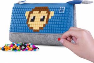 Piórnik PIXIE Piórnik na Suwak, Kosmetyczka, Saszetka, PIXIE CREW, Szary, Niebieski Panel 3