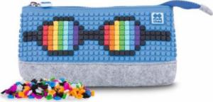 Piórnik PIXIE Piórnik na Suwak, Kosmetyczka, Saszetka, PIXIE CREW, Szary, Niebieski Panel 4