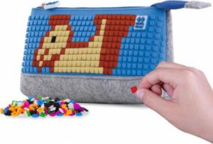 Piórnik PIXIE Piórnik na Suwak, Kosmetyczka, Saszetka, PIXIE CREW, Szary, Niebieski Panel 5