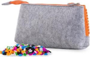 Piórnik PIXIE Piórnik na Suwak, Kosmetyczka, Saszetka, PIXIE CREW, Szary, Pomarańczowy Panel 4