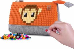 Piórnik PIXIE Piórnik na Suwak, Kosmetyczka, Saszetka, PIXIE CREW, Szary, Pomarańczowy Panel 8