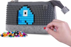 Piórnik PIXIE Piórnik na Suwak, Kosmetyczka, Saszetka, PIXIE CREW, Szary, Szary Panel 3