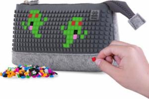 Piórnik PIXIE Piórnik na Suwak, Kosmetyczka, Saszetka, PIXIE CREW, Szary, Szary Panel 4