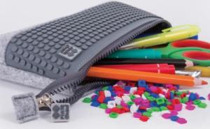 Piórnik PIXIE Piórnik na Suwak, Kosmetyczka, Saszetka, PIXIE CREW, Szary, Szary Panel 7