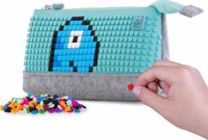 Piórnik PIXIE Piórnik na Suwak, Kosmetyczka, Saszetka, PIXIE CREW, Szary, Turkusowy Panel 3