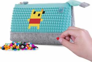 Piórnik PIXIE Piórnik na Suwak, Kosmetyczka, Saszetka, PIXIE CREW, Szary, Turkusowy Panel 5