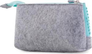Piórnik PIXIE Piórnik na Suwak, Kosmetyczka, Saszetka, PIXIE CREW, Szary, Turkusowy Panel 8