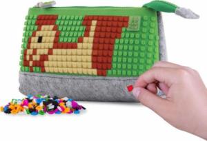 Piórnik PIXIE Piórnik na Suwak, Kosmetyczka, Saszetka, PIXIE CREW, Szary, Zielony Panel 2