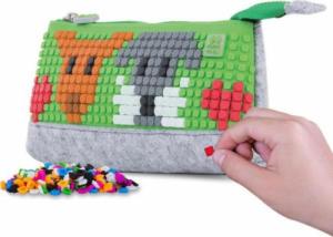 Piórnik PIXIE Piórnik na Suwak, Kosmetyczka, Saszetka, PIXIE CREW, Szary, Zielony Panel 4