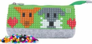 Piórnik PIXIE Piórnik na Suwak, Kosmetyczka, Saszetka, PIXIE CREW, Szary, Zielony Panel 5