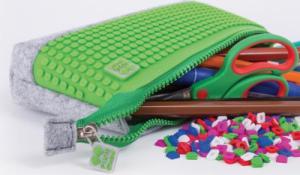 Piórnik PIXIE Piórnik na Suwak, Kosmetyczka, Saszetka, PIXIE CREW, Szary, Zielony Panel 6