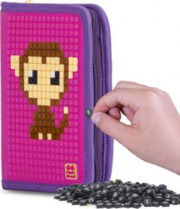 Piórnik PIXIE Piórnik Szkolny na Suwak, PIXIE CREW, Alfabet, Purpurowy Panel 2