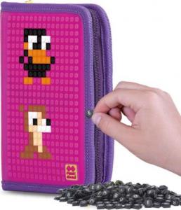 Piórnik PIXIE Piórnik Szkolny na Suwak, PIXIE CREW, Alfabet, Purpurowy Panel 3