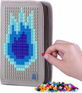 Piórnik PIXIE Piórnik Szkolny na Suwak, PIXIE CREW, Kostka, Szary Panel 2