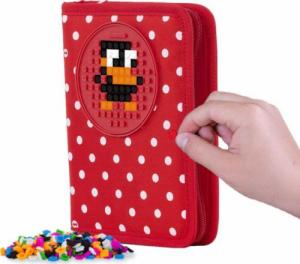 Piórnik PIXIE Piórnik Szkolny na Suwak, PIXIE CREW, Kropki, Czerwony Panel 2