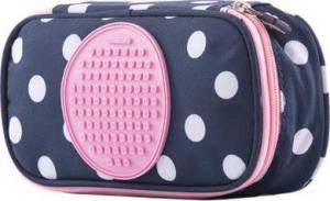 Piórnik PIXIE Piórnik Szkolny na Suwak, PIXIE CREW, Kropki, Różowy Panel 6