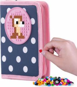 Piórnik PIXIE Piórnik Szkolny na Suwak, PIXIE CREW, Kropki, Różowy Panel 3