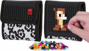 PIXIE Portfel na Rzep, CREW, Kwiaty, Czarny Panel 3