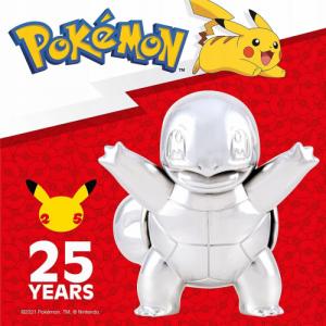 Figurka Jazwares pokemon 25 rocznia silver squirtle figurka limited 2