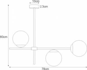 Lampa sufitowa Kaja Czarna lampa sufitowa VUELTA K-4735 szklane kule balls do pokoju 6