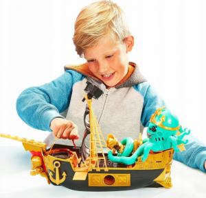 Figurka Mattel treasure x ship statek piracki ze skarbem 41579 3