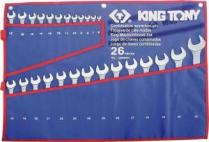 King Tony KING TONY ZESTAW KLUCZY PŁASKO-OCZKOWYCH 6-32mm 26szt. ETUI 1