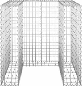 vidaXL Gabionowa osłona kosza na śmieci, stal, 110x100x110 cm 3