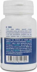 Allnature Cynk 15 mg skóra włosy paznokcie odporność 30 tabletek 3