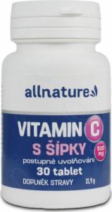 Allnature Witamina C 500 mg + dzika róża 30 tabletek 1