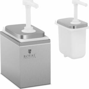 Royal Catering Dyspenser dozownik do sosów z pompką ze stali nierdzewnej 2 l 1