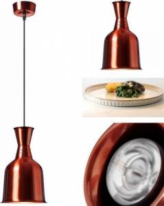 Royal Catering Lampa grzewcza do potraw na podczerwień IR wisząca mosiądz śr. 19 cm 250 W 1