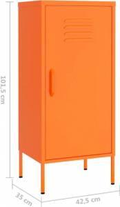 vidaXL vidaXL Szafka, pomarańczowa, 42,5x35x101,5 cm, stalowa 8