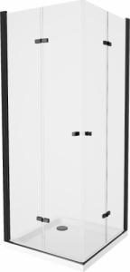 Mexen Mexen Lima Duo kabina prysznicowa składana 90 x 80 cm, transparent, czarny + brodzik Flat - 856-090-080-70-02-4010B 1