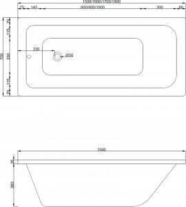 Wanna Mexen Mexen Vega wanna prostokątna 160 x 70 cm z obudową i parawanem 1-skrzydłowym 80 cm, czarny wzór fix - 550116070X9308007077 4
